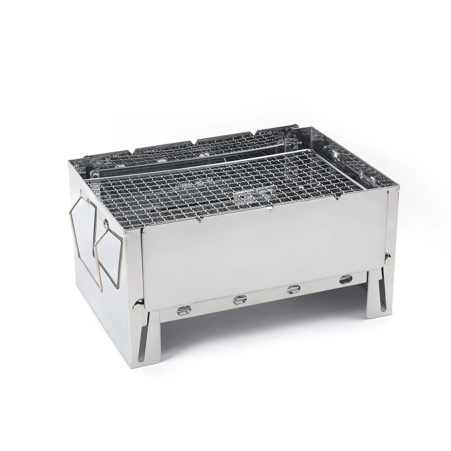 About 30X20X15cm Portable Folding BBQ Grill for Outdoor Camping Bonfire Parties Collapsible Wood-Burning