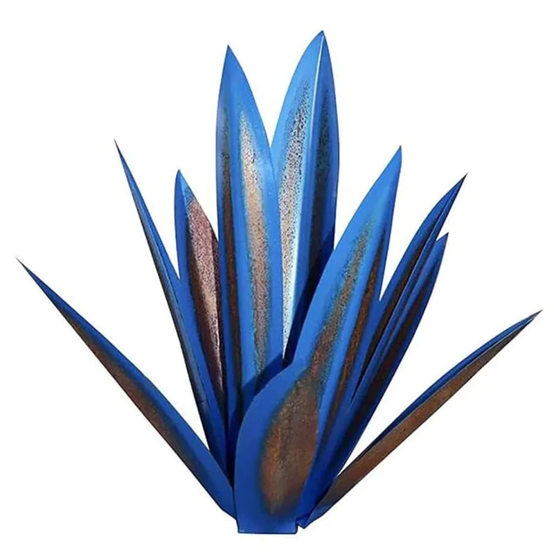 Tequila Rustic Sculpture Metal Agave Plant Home Decor Rustic Hand Painted Metal Agave Garden Ornaments Outdoor,55cm