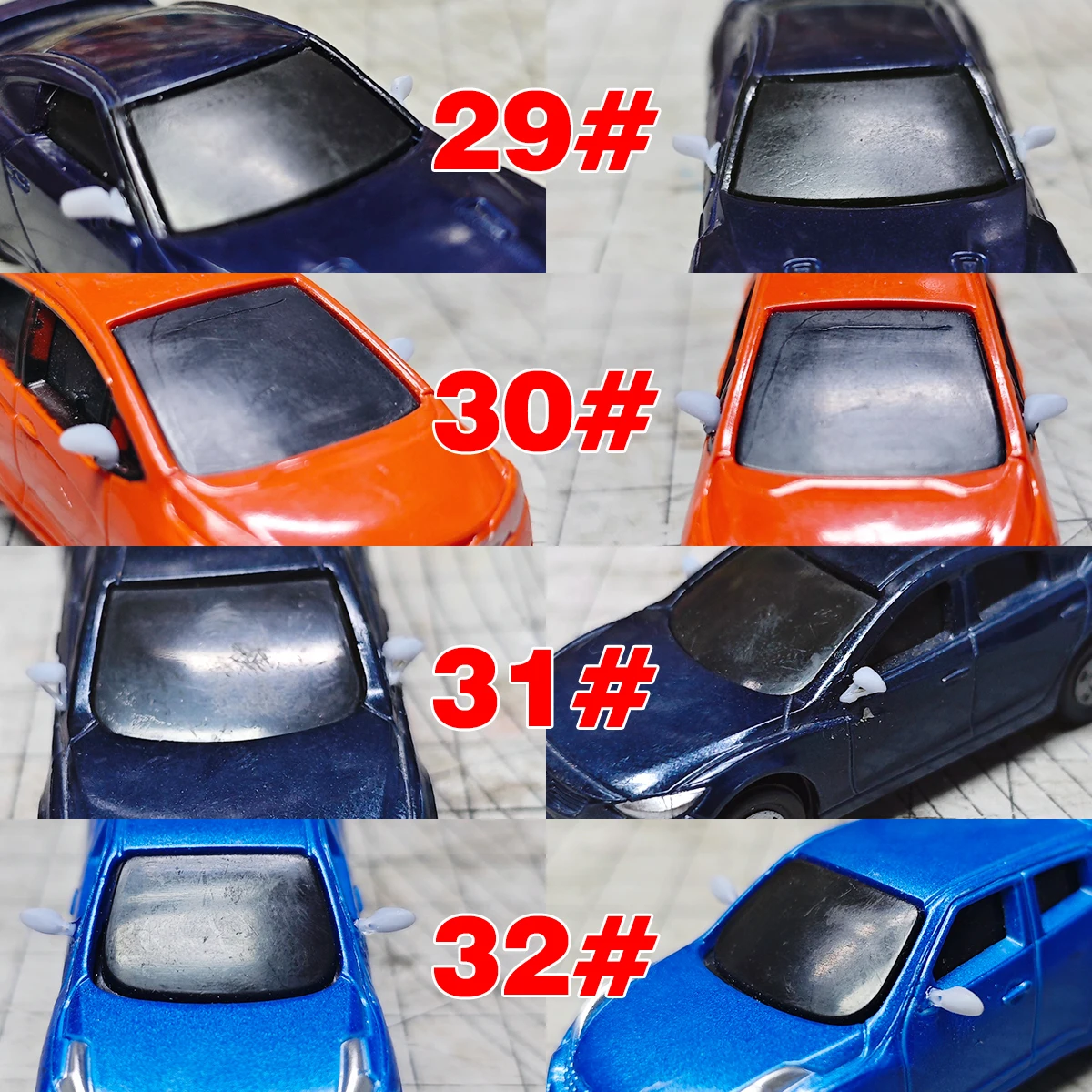 Automobil-Rückspiegel, Automodell, Autoteile, Maßstabsmodell, Miniatur 1/64 für Auto, LKW, Rennwagen, Sportwagen, Cabriolet – Detail 4