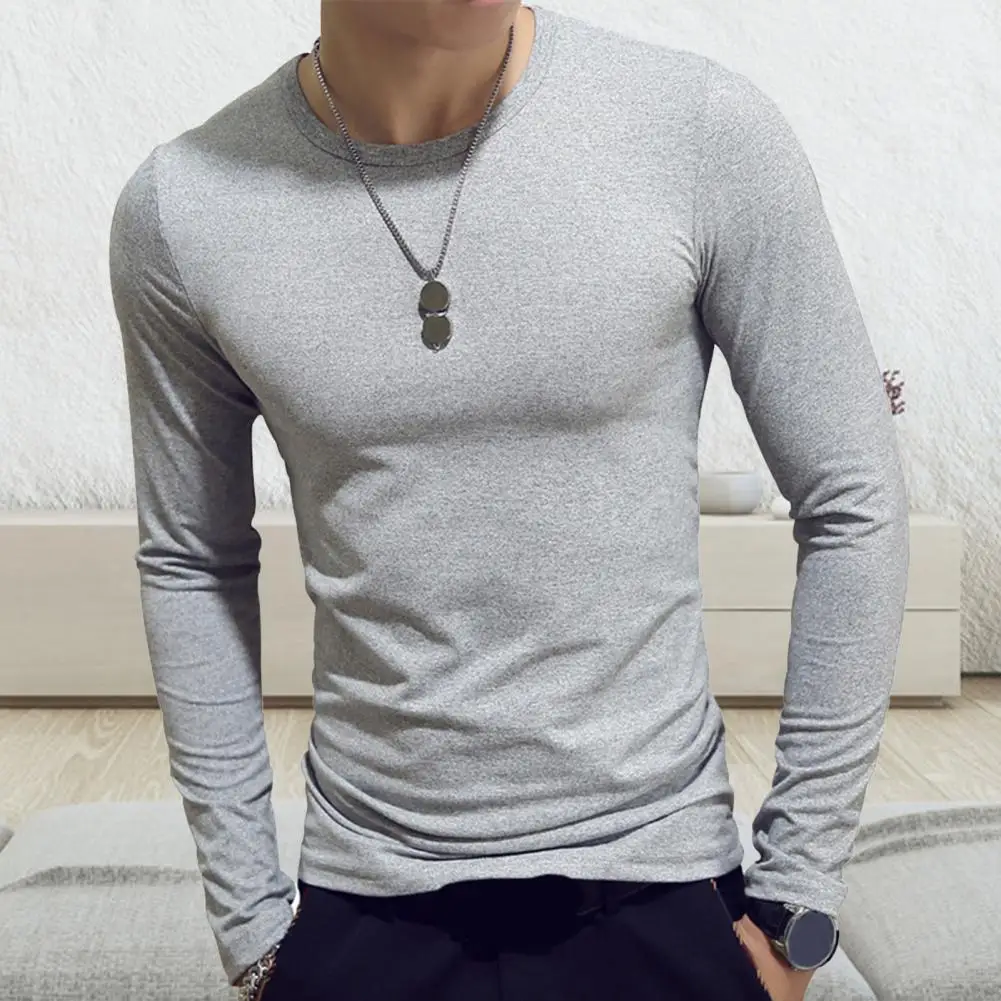 Fashionable Blouses Skin-friendly 7 Colors Slim Sports Pullover  Cotton T-shirt for Daily Wear