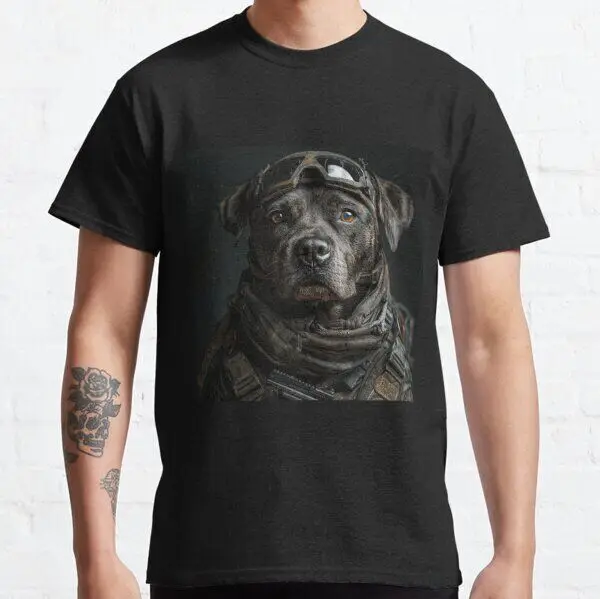 New Popular! Tactical Pitbull Dog Big Power Strong Animal Lover Unisex T-Shirt  High Quality 100%Cotton Short Sleeve