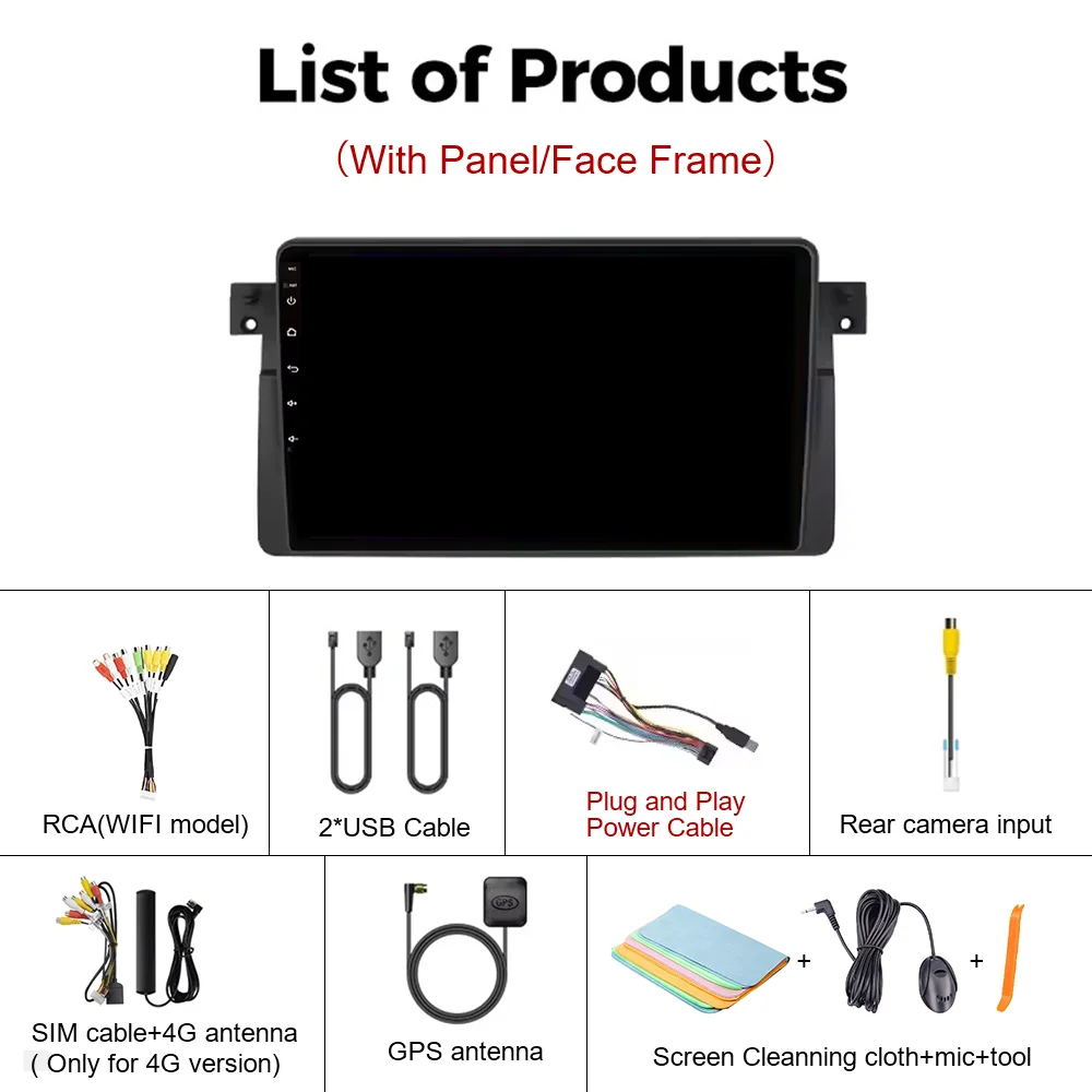 Picture 7: Carplay Android Car Radio For BMW E46 1999 - 2005 Multimedia Player Android 16 4G WIFI GPS RDS Head Unit Car Stereo No 2din