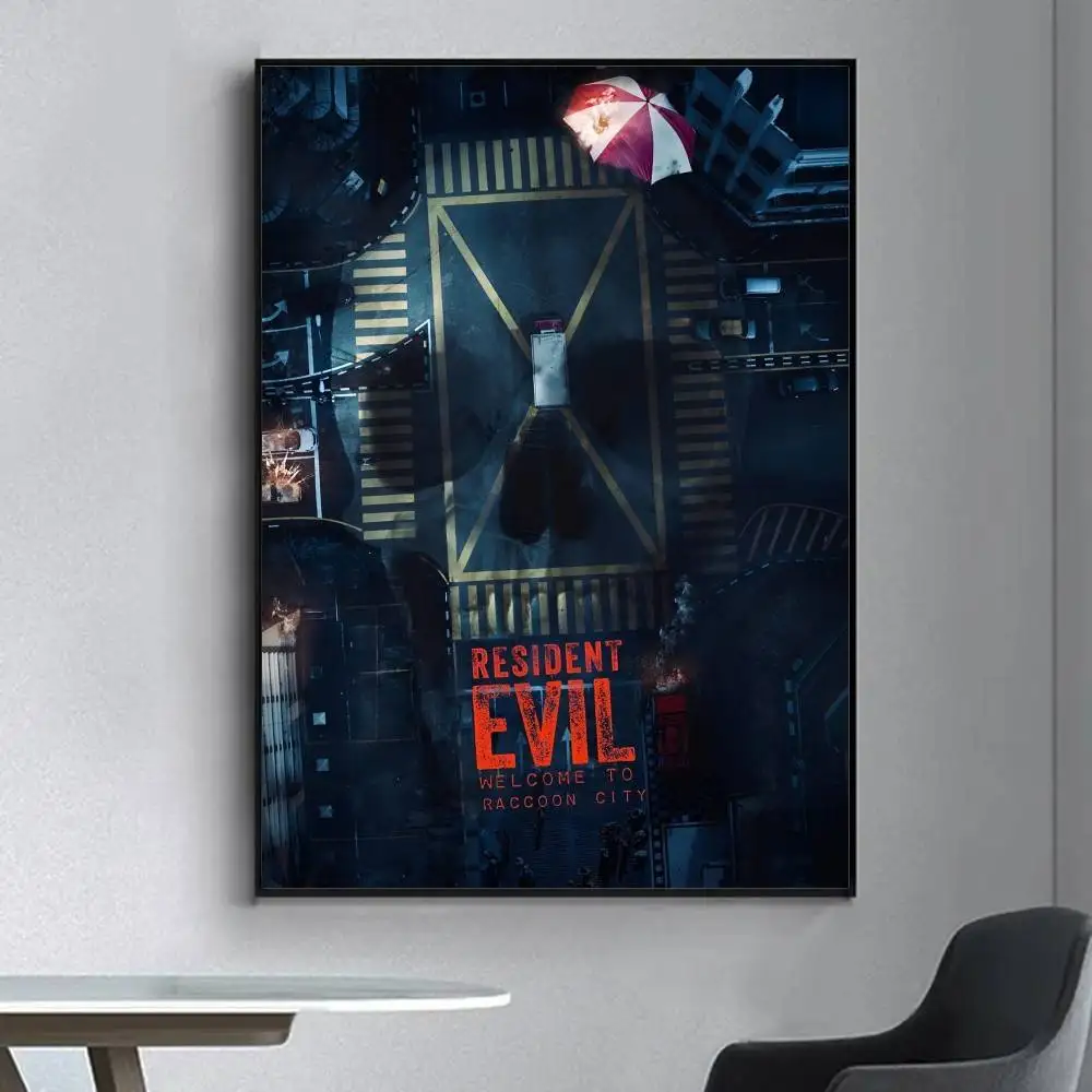 ملصق حائط فاخر لفيلم R-Resident Evil لغرفة المعيشة وغرفة اللوحة الزخرفية الرجعية