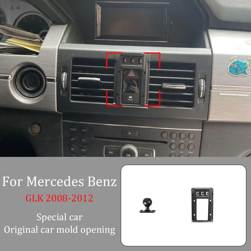 Car Phone Holder  For Mercedes  Benz GLK 2008-2012 DIY Screen Projection Wireless Charger Infrared Induction Fixed Bracket