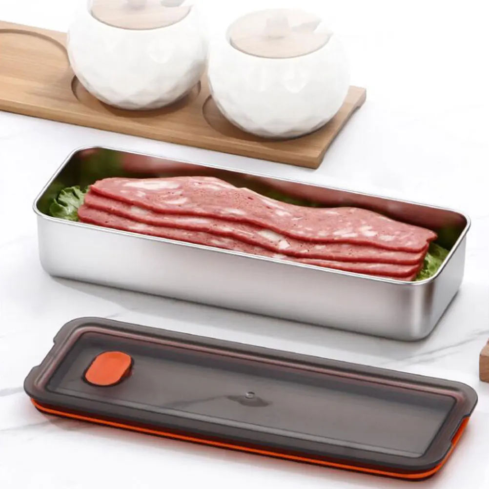 

Bacon Saver Container for Refrigerator Air Tight Food Storage Containers with Lids Suitable for Meat Vegetables and Fruits