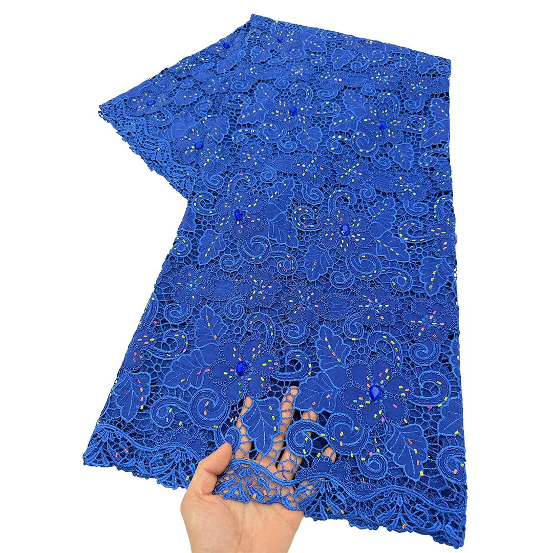 

Африканский ажурный гипюровый шнур, кружевная ткань, нигерийские камни, водорастворимый, швейные платья, женские платья, высокое качество, 2026