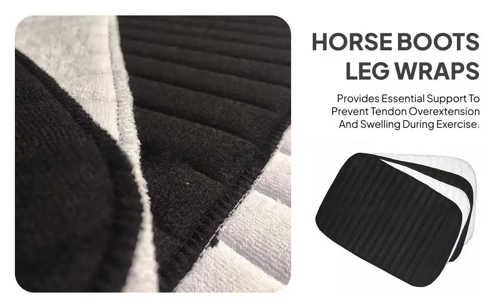 4x Horse Support Legs Protection Gears Horse Leg Wrap Front Hind Legs Guard