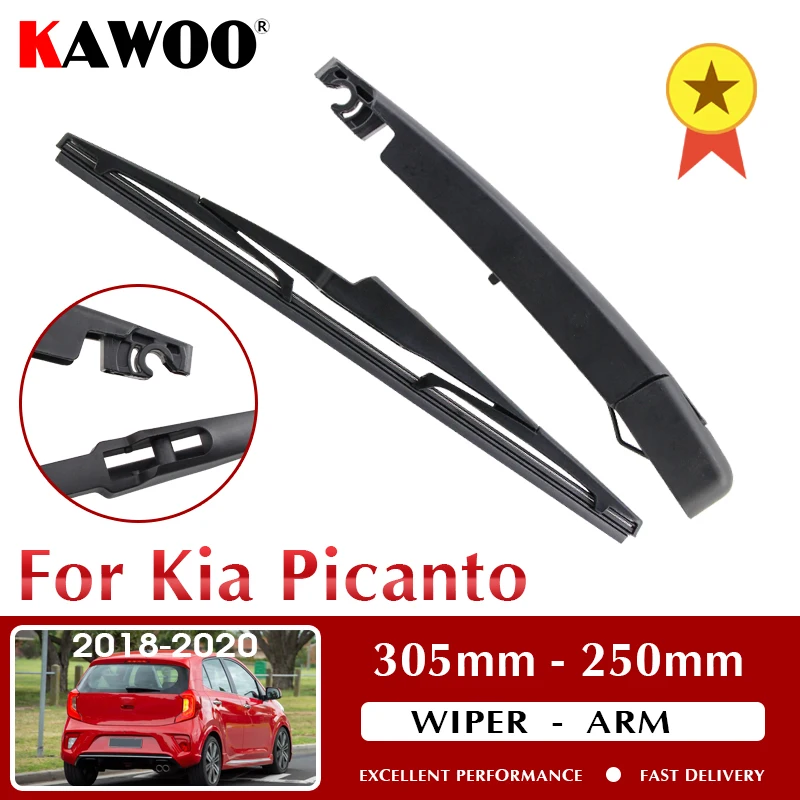 

KAWOO Car Rear Wiper Blades Back Window Wipers Arm 305mm For Kia Picanto Hatchback 2018 2019 2020 Auto Windscreen Blade