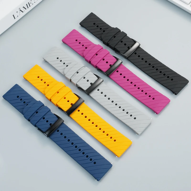 24 مللي متر سيليكون حزام ل SUUNTO 7 9/9 بارو ساعة ذكية الفرقة الرياضة في الهواء الطلق مقاوم للماء الراتنج سوار SUUNTO D5 استبدال معصمه