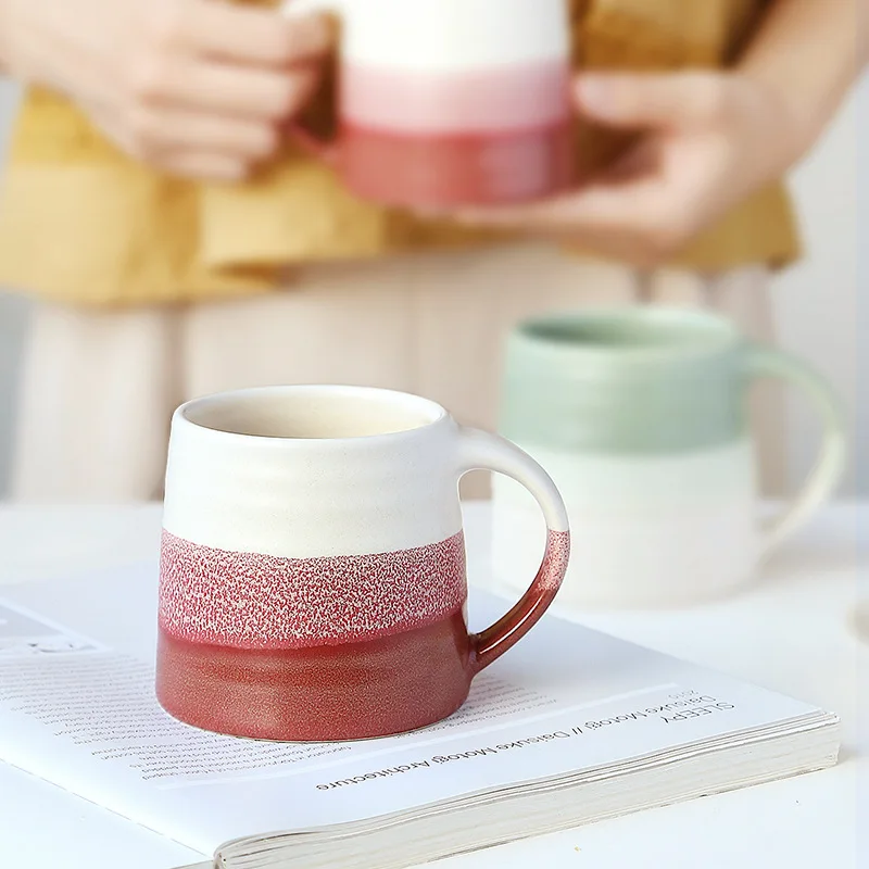 

Vintage Ceramic Mug Small Coffee Cup Minimalist Retro Design Under Glaze Mini Cup