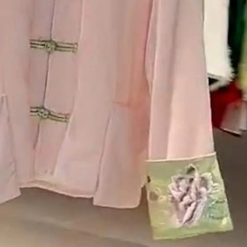 Women's Fall Winter Tops Coat Cotton Coat Embroidery Sweet Slim Slim Loose Leisure Simple Design Soft Trend New Versatile Niche