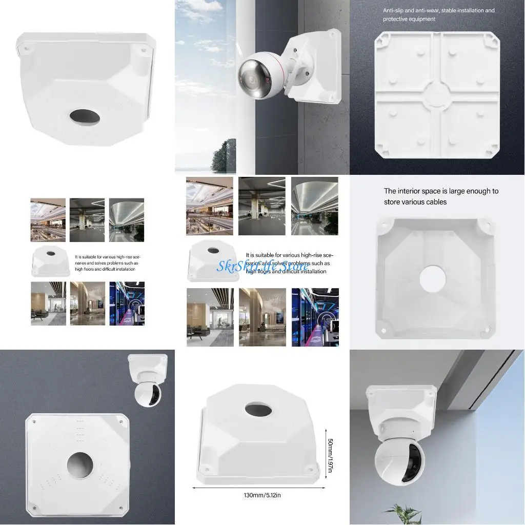 

E65E Versatile Camera Mounting Bracket Plastic Waterproof Designs Ceiling Camera Bracket for Indoor Outdoor Monitoring