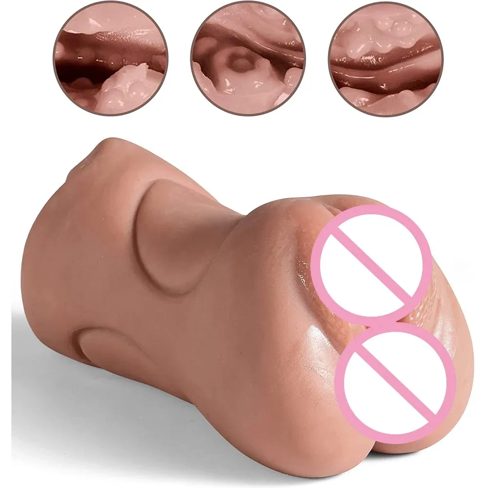 3 in 1 Pocket Pussy Male Masturbator Real Texture Oral Vaginal Anal Artificial Sex Toy for Adult Men Blowjob - view 2