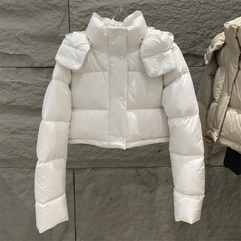 Women\'s winter jacket 2024 New High quality white duck down filling down coats Thick and Puffer coats Short slim fit thick coat