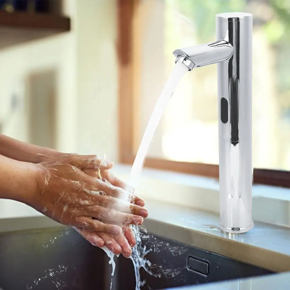 

G1/2" Automatic Sensor Faucet Hands Free Faucet Bathroom Sink Mixer Water Tap Basin Faucet