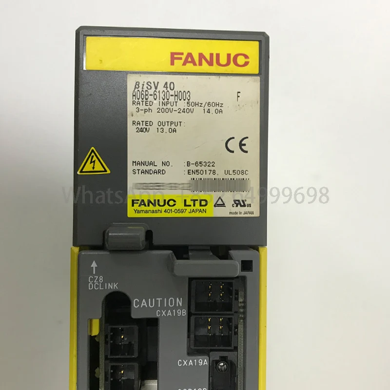 A06B-6130-H003 A06B-6160-H003 Servo Amplifier Tested Ok For CNC System Control