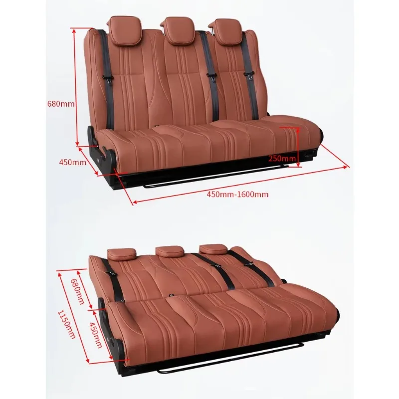 Autoliuma 2-Seat Folding Bed with Bifold Feature RV Interior Accessory for Campervans