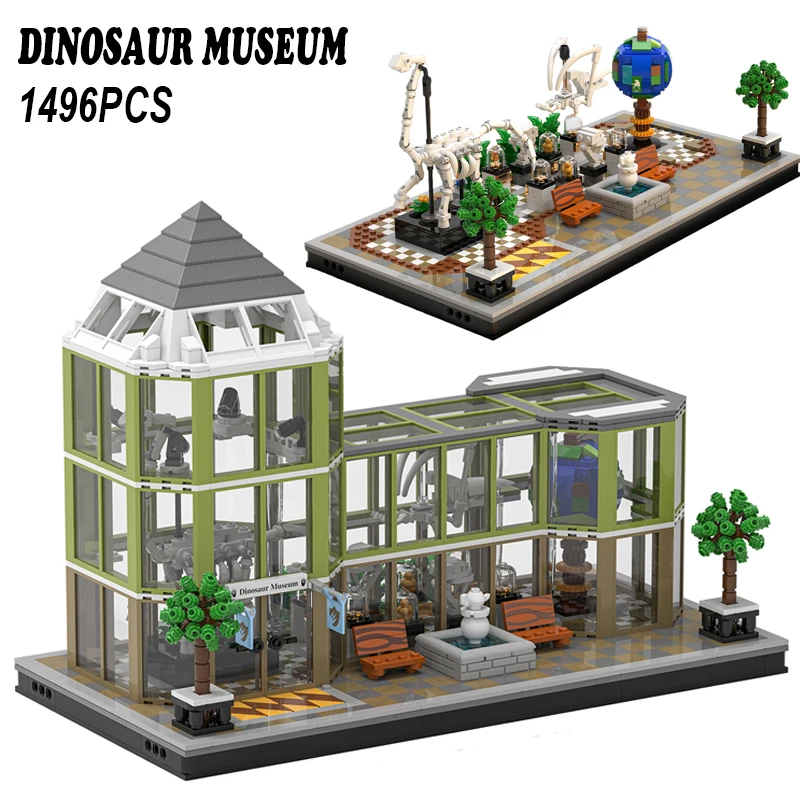 

1496PCS MOC Dinosaur Museum Building Blocks Kit - Fossil Skeleton Models Bricks Diy Educational Toy For Kids Boy Christmas Gifts