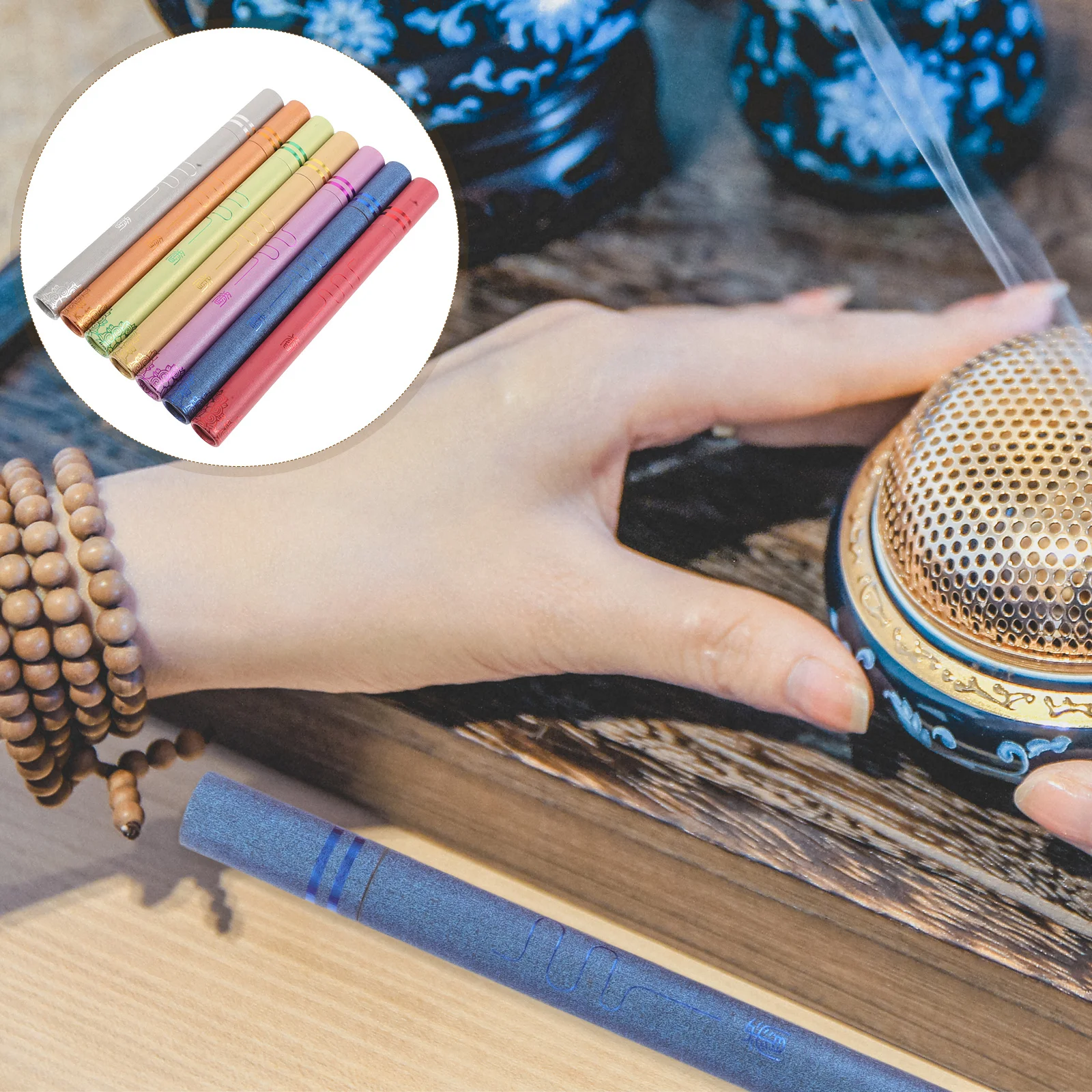 

7Pcs Portable Incense Storage Tubes Paper Agarbatti Holder Organizer for Massage Salon Beauty Spa Incense Stick Container