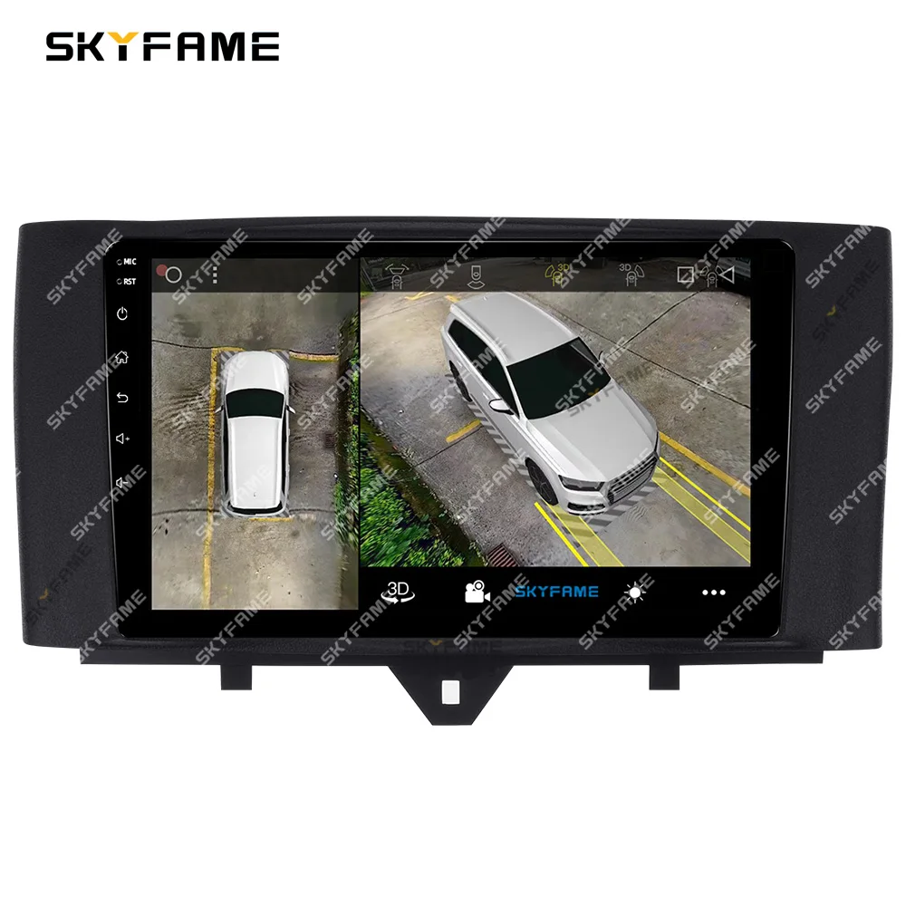 SKYFAME Car Frame Fascia Adapter Android Radio Dash Fitting Panel Kit For Benz Smart Fortwo 451