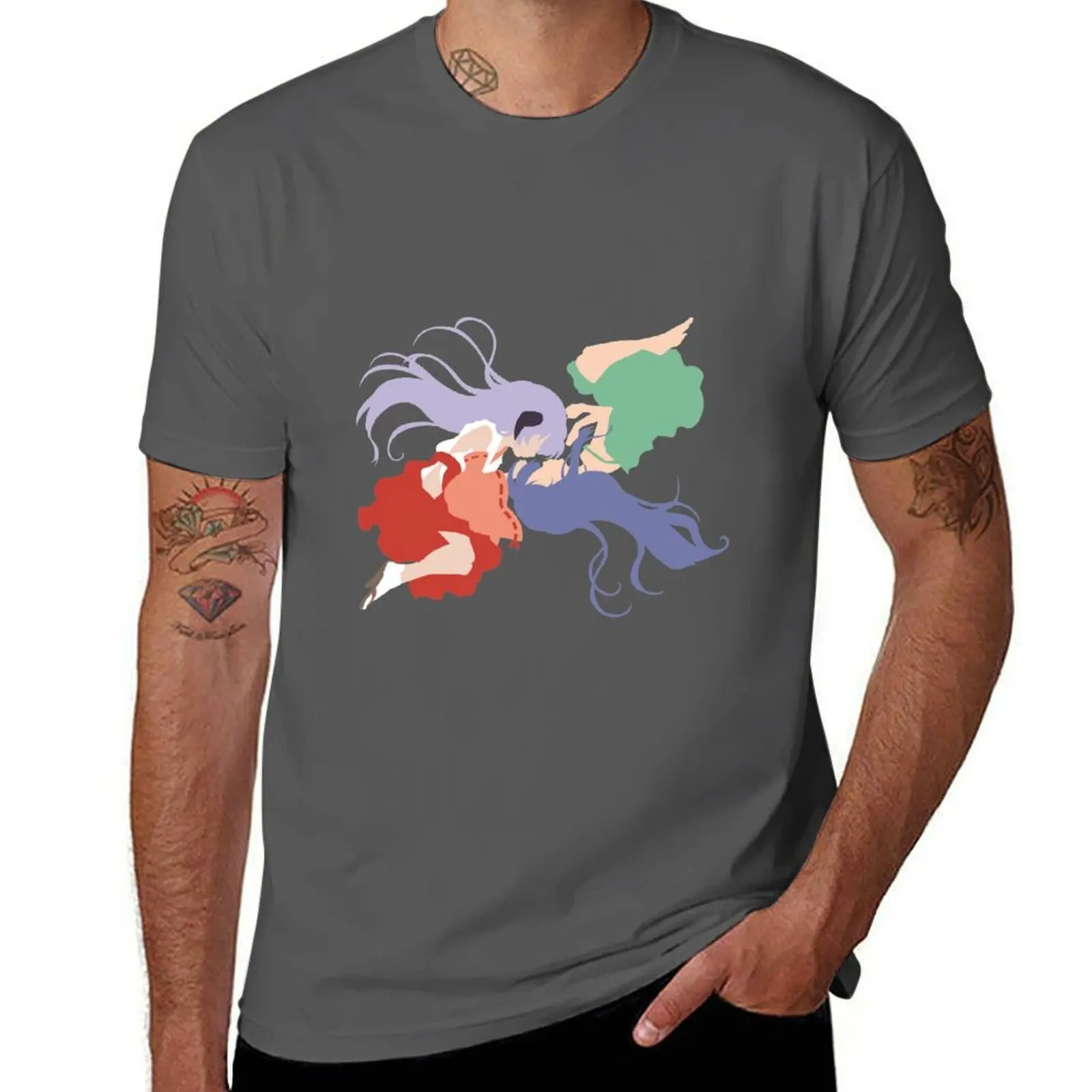 

Higurashi no Naku Koro ni - Hanyuu & Furude Rika Minimalist T-Shirt Festive Simple T-Shirt