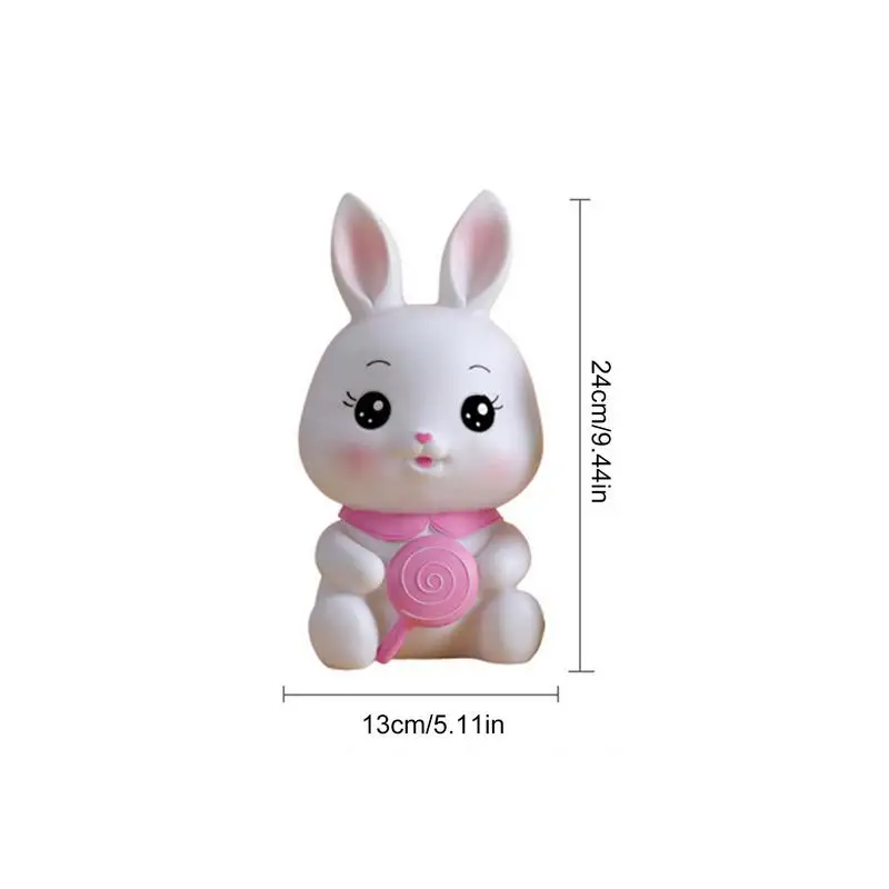 Bunny Bank Shatterproof Bunny Money Bank Shatterproof Cartoon Rabbit Banks Kids Bunny Saving Money Jar Animal Figurine For Kid