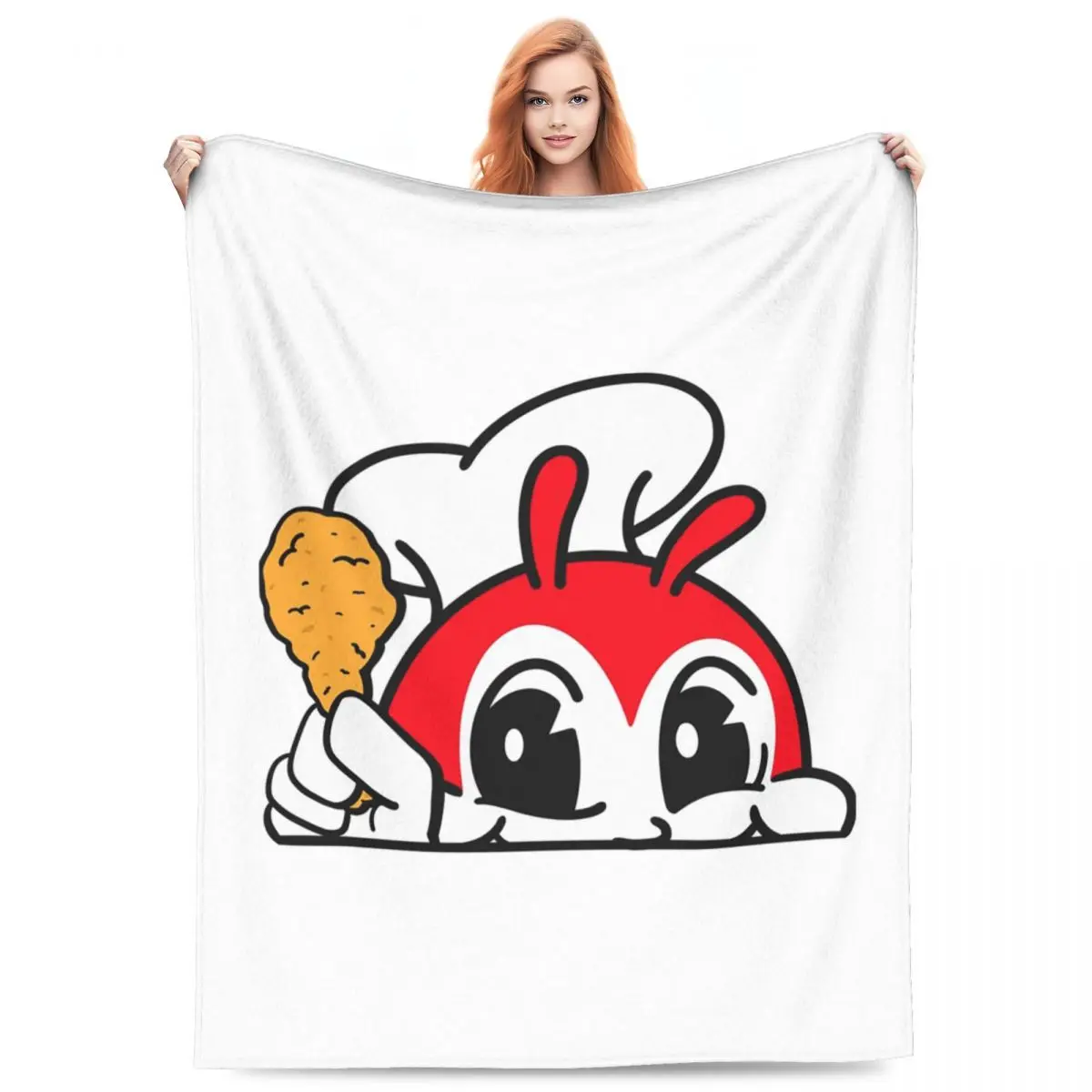 

Одеяло JOLLIBEE PEEKING CUTE CHICKEN JOY FILIPINO, флисовое одеяло для дивана, одеяла для дома, спальни, офиса, покрывало, одеяло