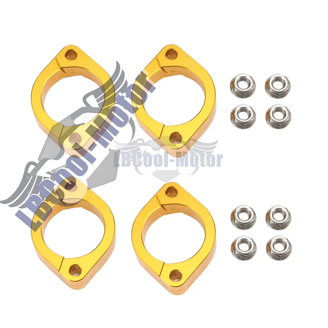 Brida de escape dorada y plateada para Kawasaki ZL400 Eliminator400 1988 1989 ZR550 Zephyr 1991-1997 ZR400 Zephyr 1991-2008 18069-1021