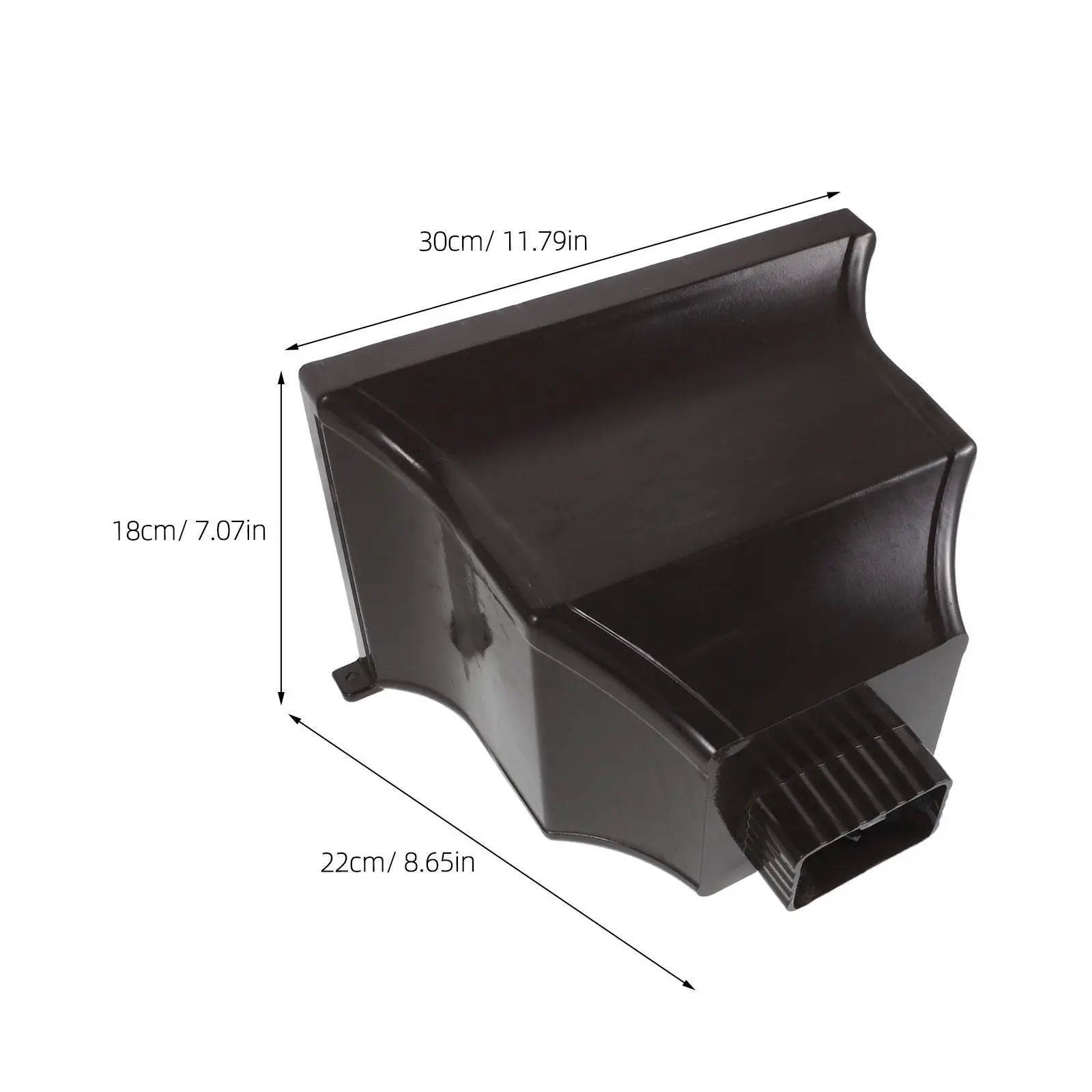Aluminum Gutter Downspout Adapter Rainwater Diverter Roof Drainage Connector 1.97 X 3.15 in Curved Design Water Channeling