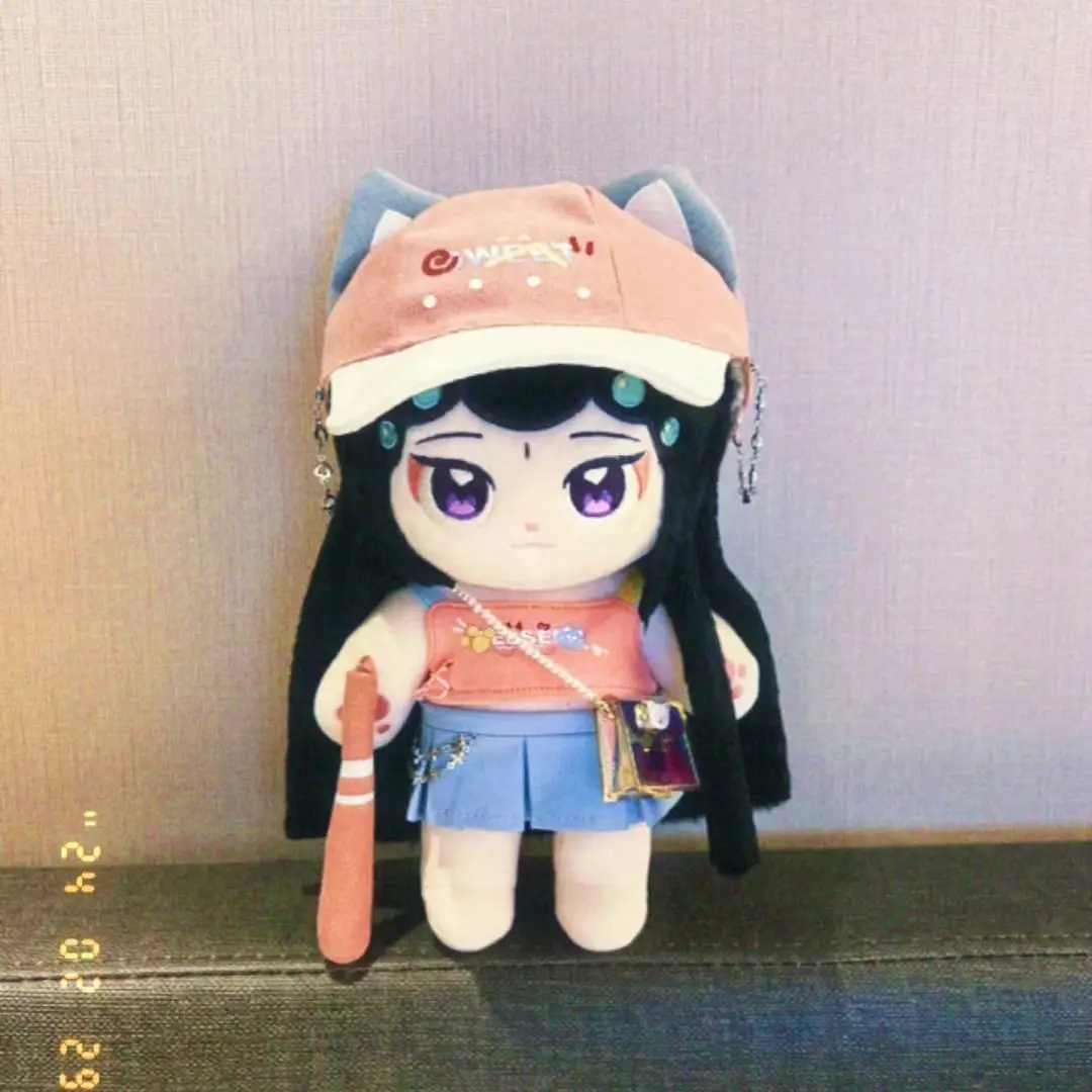 20 سنتيمتر أوبرا بكين القط Mingyue شياو تشينغ مو زي فستان القطن دمية دمية محشوة أفخم الكرتون لطيف تغيير حول لتقديم الهدايا