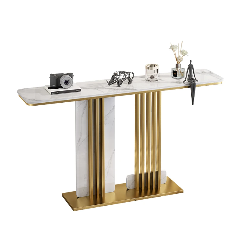 

Xl Stone Plate Creative Console Tables Home Entrance Cabinet Wall Semicircle Side View Sets a Long Narrow Table