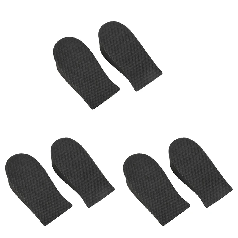 

6 Pcs 1.5 Inch Height Increase Heel Lifts Foam Pads Insoles Black