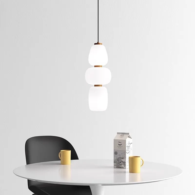 

Modern minimalist restaurant designer bedroom bar wabi wind art creative personality Nordic glass chandelier