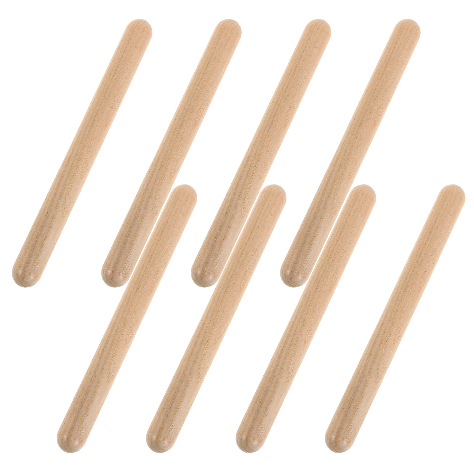 

4 Pairs Percussion Claves Musical Instrument Toy Wood Rhythm Sticks Fitness Kids Child Wooden Educational Music Sticks Natural