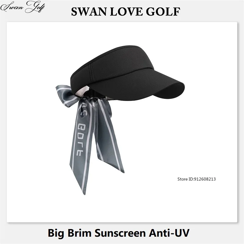 SG New Empty Top Cap Women Sunscreen Adjustable Sports Golf Hat Anti-UV Casual Cap with Removable Bow Golf Aids view 4