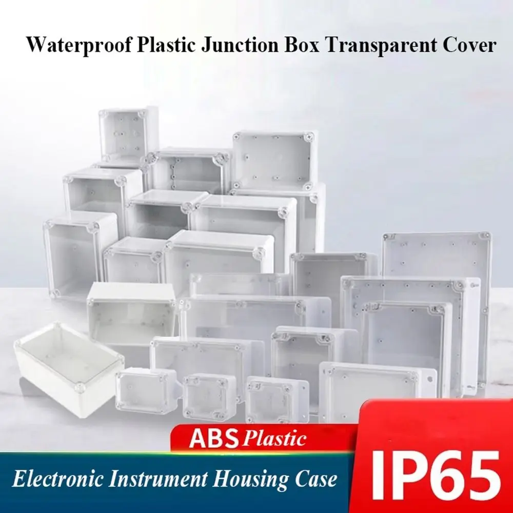 Waterproof Outdoor Junction Box Transparent Plastic Electronic Instrument Housing Case 10 Styles Electrical Project Boxes