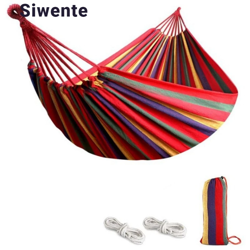 Portátil Anti-Rollover Único Duplo Hanging Redes, Cadeira Preguiçoso, Outdoor Camping Balanço, Thick Canvas Bed, Travel Bed