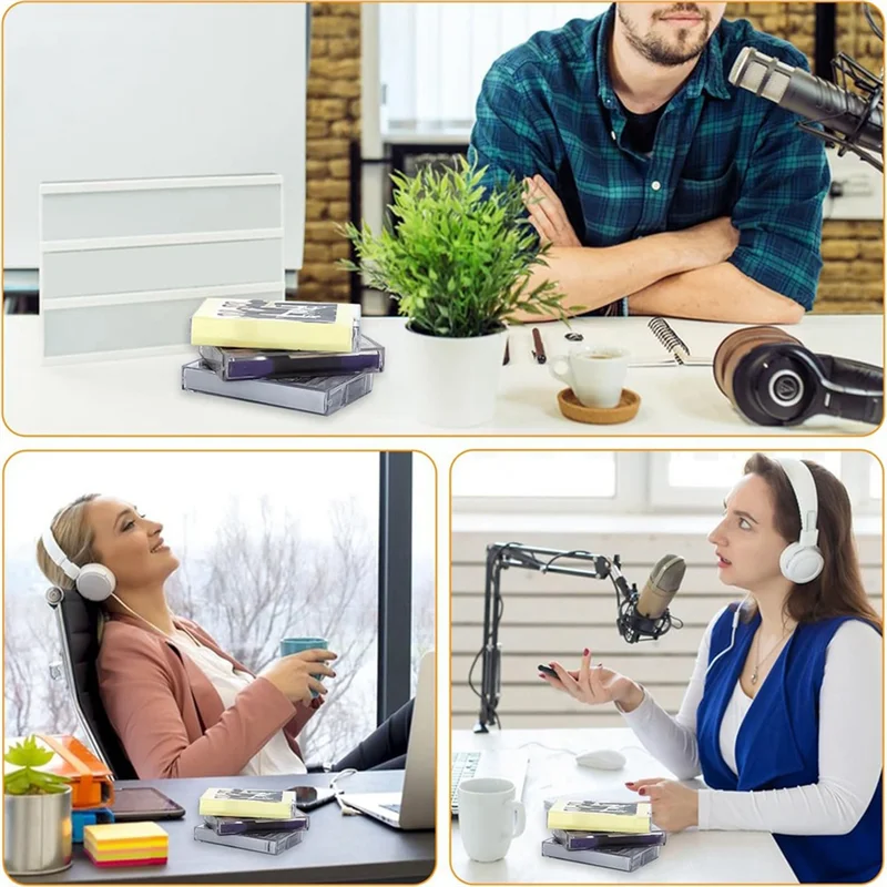 A25F-حافظات تخزين كاسيت الصوت - 20 عبوة من أشرطة الكاسيت البلاستيكية الشفافة - حل تخزين الصوت 4.28 بوصة طول × 2.75 بوصة عرض × 0.6 بوصة ارتفاع