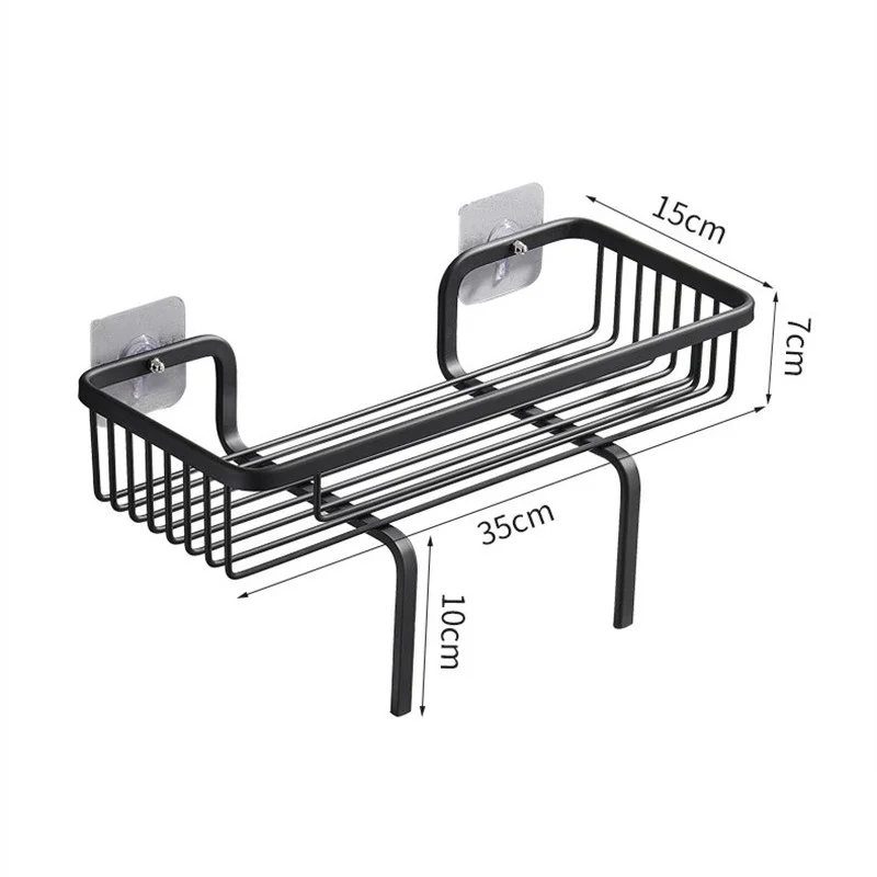 Bathroom Above The Toilet Rack Wall mounted Multi-function Punch-free Storage Shelf Shampoo Shower Gel Rack Bathroom Accessories