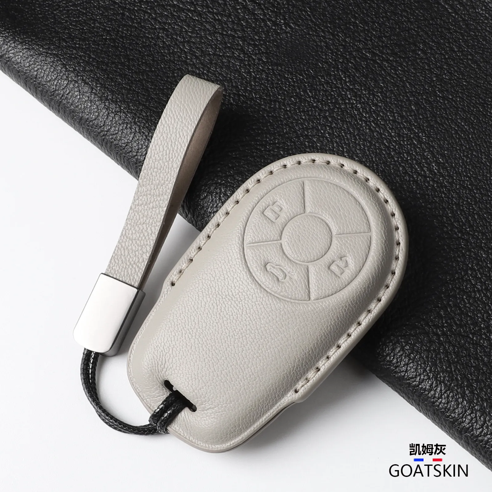 For Ora 5 EV GT 2026 Leather Car Key Bag Case Wallet Holder Key Cover Key Chains Car Accessories