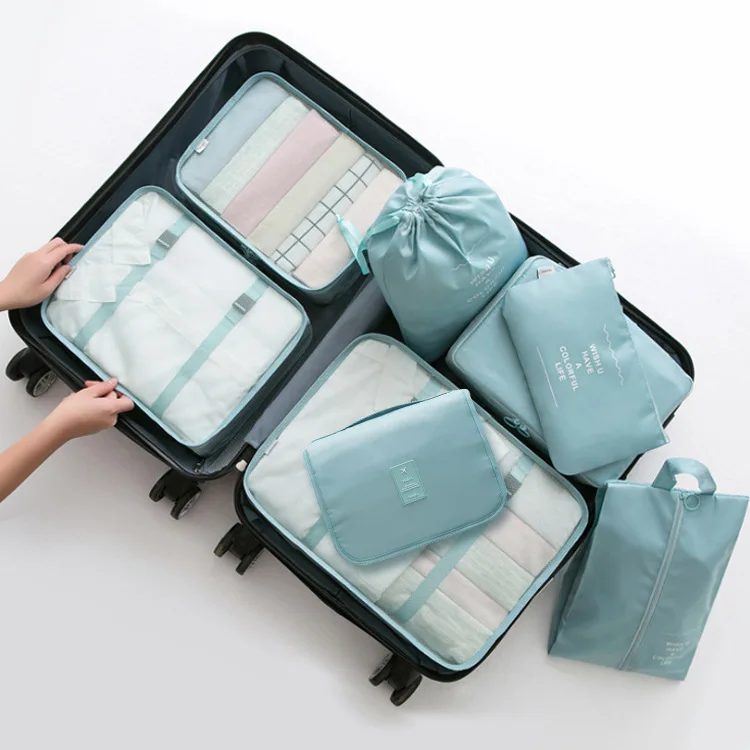 Waterproof Wash Bag Clothes Organizer Pouch 8PCS Set for Travel Organizer Bags Accessories Luggage Suitcase Organizer