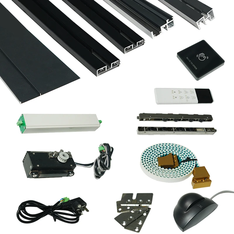 Summit porta fantasma deslizante inteligente com controle remoto elétrico com pista oculta e levitação magnética para portas de madeira e vidro