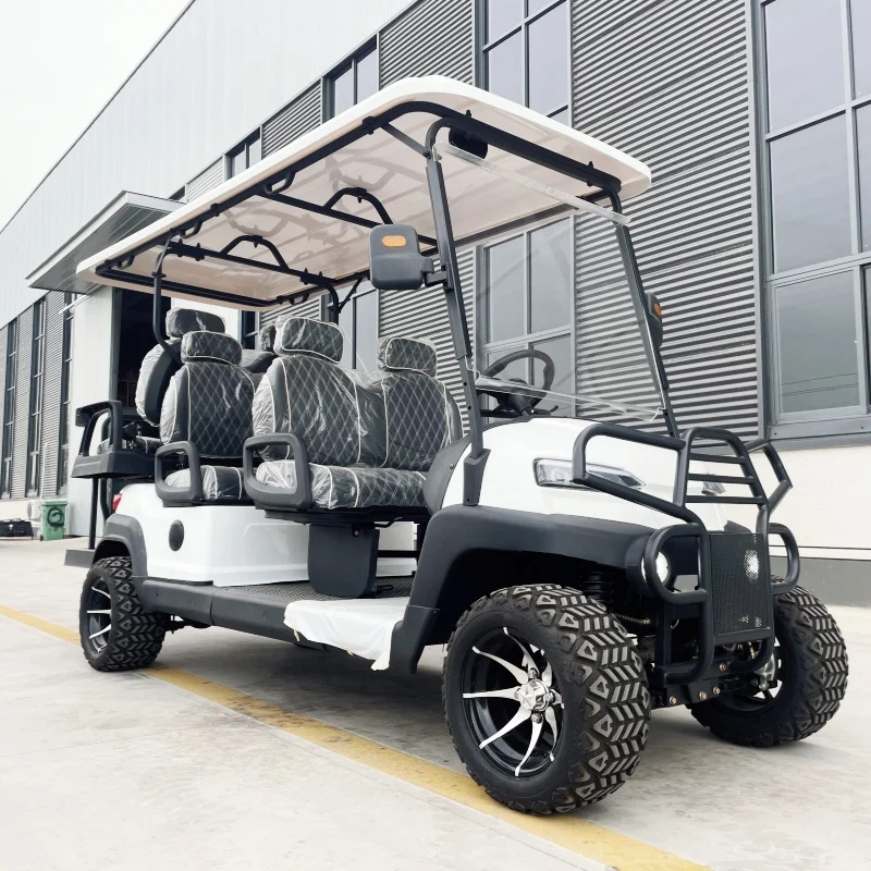 China Manufacturer Off Road Electric Golf Cart Sport Utility Fast Speed Buggy Black Seat With Headrest Bumper Off-Road Tires