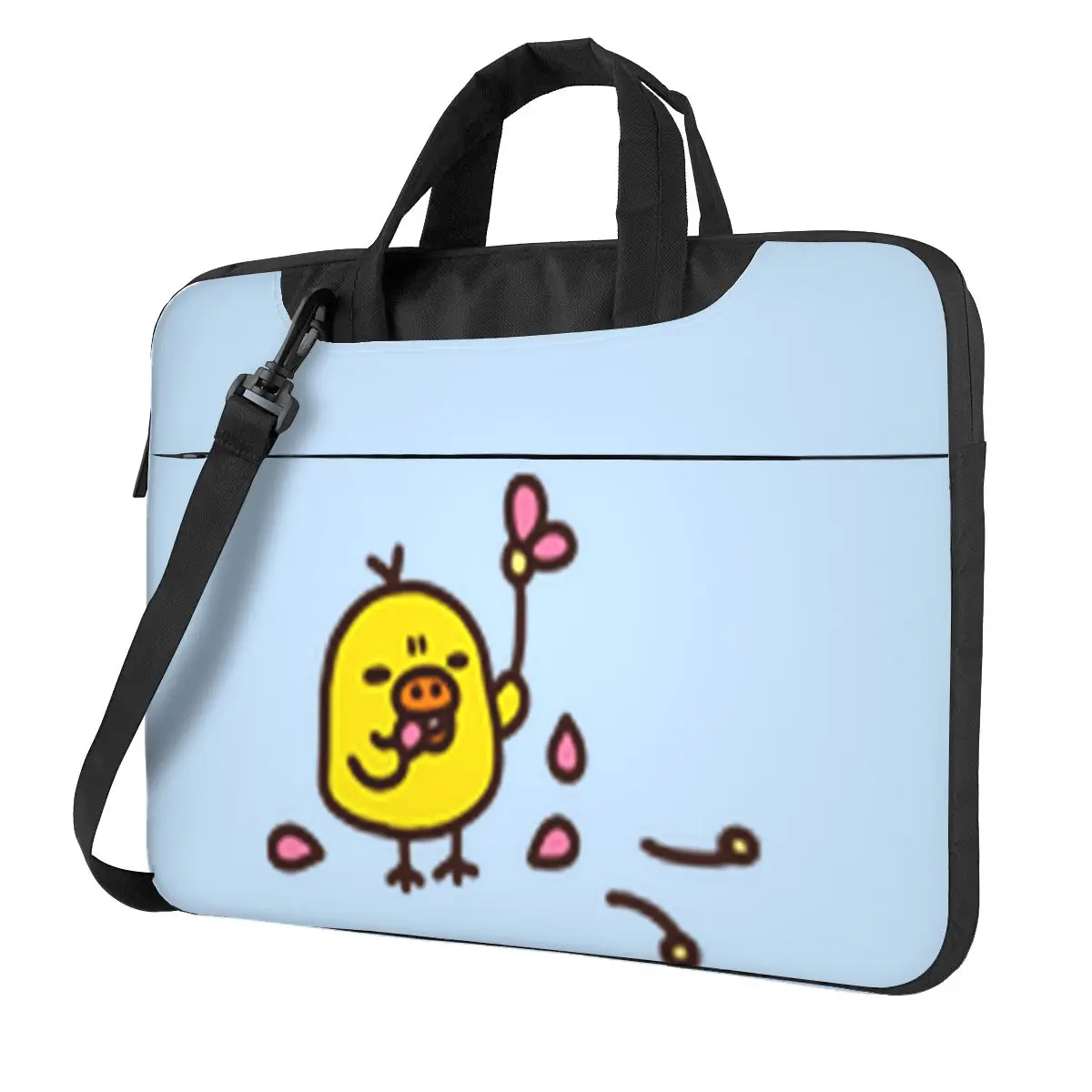 

Сумка для ноутбука через плечо Baby Kawaii Kiiroitori Eat Flowers, сумка для компьютера 13, 14, 15,6 дюймов, чехол для ноутбука Macbook Pro Lenovo