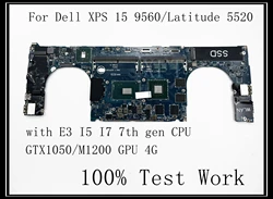 For Dell XPS 15 9560/Latitude 5520 Laptop Motherboard LA-E331P DDR4 with E3 I5 I7 7th gen CPU 100% Test Work