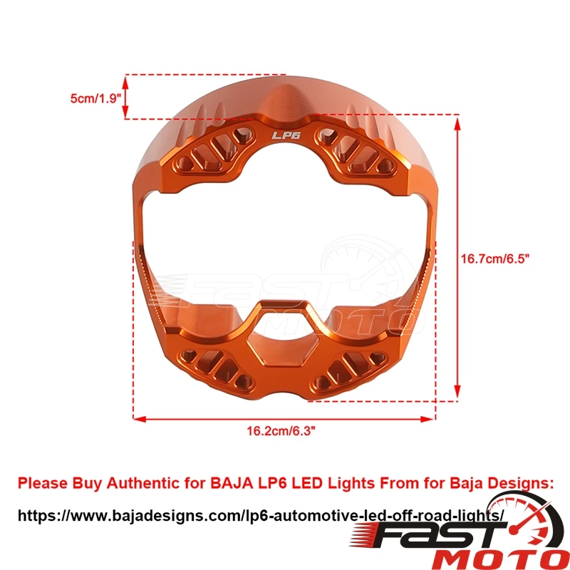 For Harley Street Glide Road King Car Wrangler JK Off-Road UTV For Baja Designs LP6 Pro LED Auxiliary Light Replacement Cover view 3