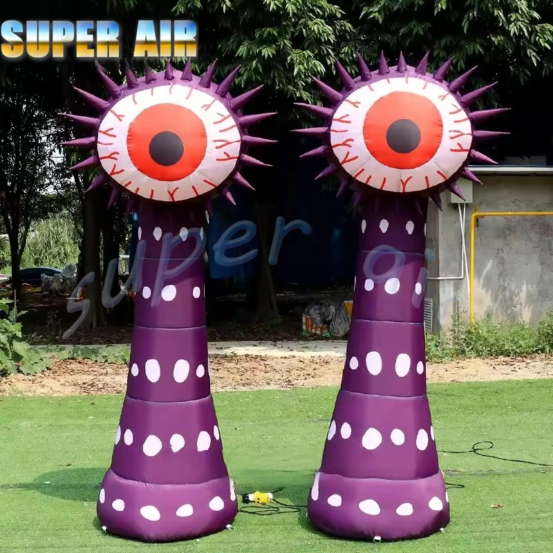 Erstaunlicher, violetter 3 mH einäugiger Moster-Ballon in Höhe für die Halloween-Feier