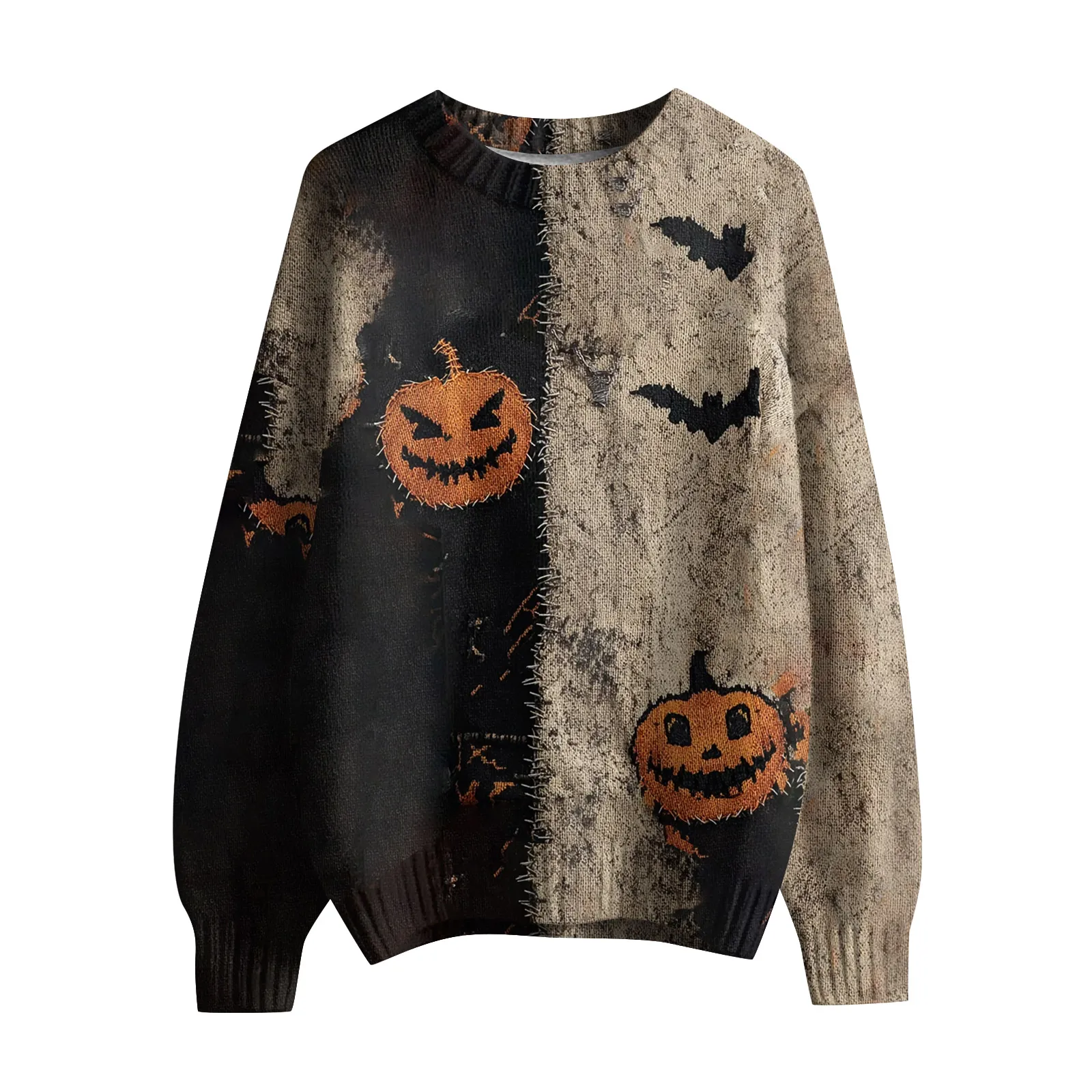 

Chic Halloween Theme Long Sleeve Pullover Sweaters For Women and Men Oversized Harajuku O-Neck Casual Printing Knit Sweater