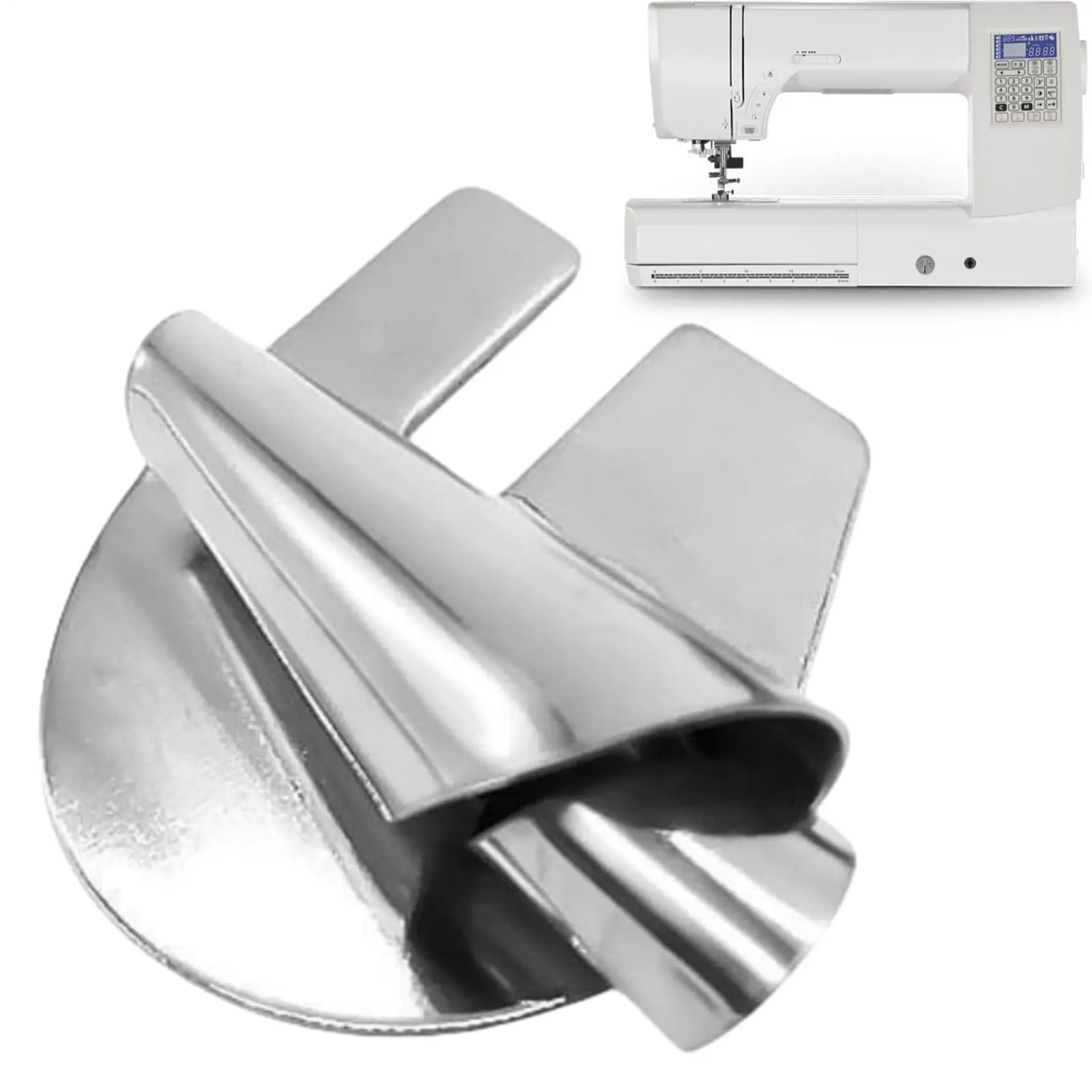 

Металлическая лапка-прижим для швейной машины 3-10 мм, спиральная лапка для подгибки края, быстрая и простая лапка для подгибки края полотенец