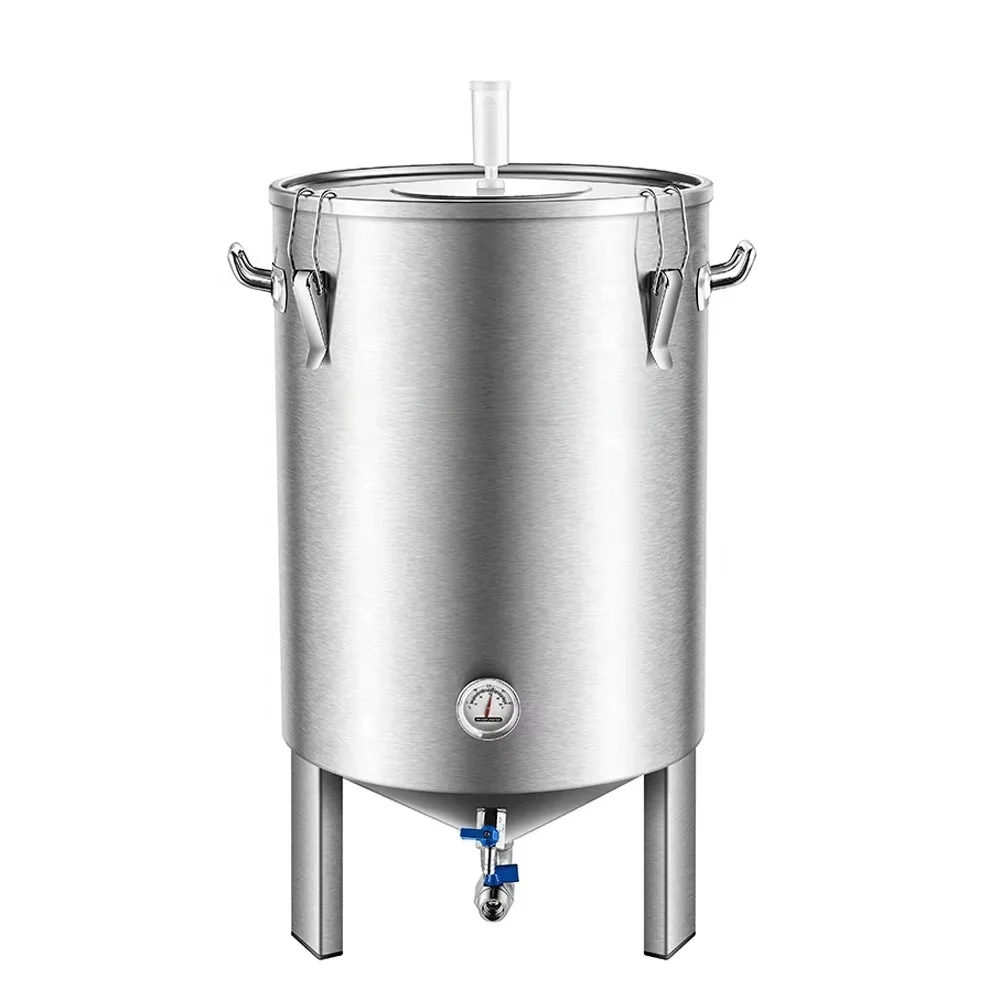 30-100L Stainless Steel Conical Fermentation Tank & Fermenter for Home Brewing Craft Beer Alcohol Storage Keg Brewing Kit